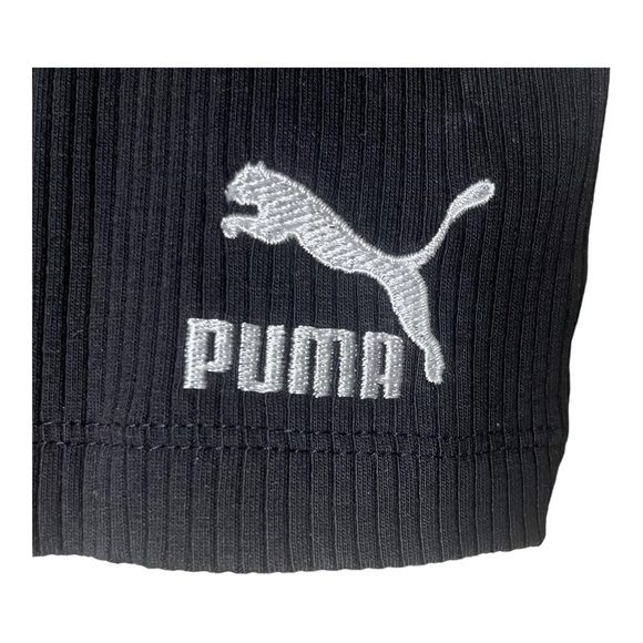 Puma black ribbed crop top size L - Picture 2 of 4